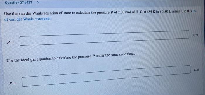 Hydrogen Produced From A Hydrolysis Reaction Was Collected Over Water The Data Is Compiled In The Table Total Volume O 2