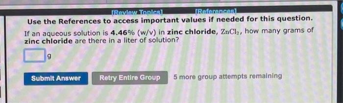 Review Topics Referencesl Use The References To Access Important Values If Needed For This Question If An Aqueous Sol 1