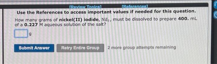 Review Topics Referencesl Use The References To Access Important Values If Needed For This Question If An Aqueous Sol 3
