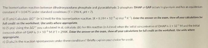 The Isomerization Reaction Between Dihydroxyacetone Phosphate And Giyceraldehyde 3 Phosphate Dhap Gap Occurs In Giycolys 1