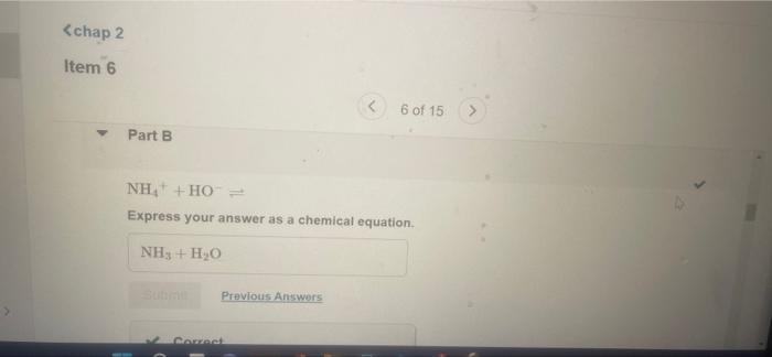 Chap 2 Item 6 6 Of 15 What Products Are Formed When Each Of The Following Reacts With Ho V Part A Ch Oh Ho Exp 2