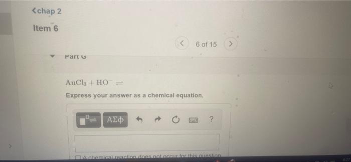 Chap 2 Item 6 6 Of 15 What Products Are Formed When Each Of The Following Reacts With Ho V Part A Ch Oh Ho Exp 7