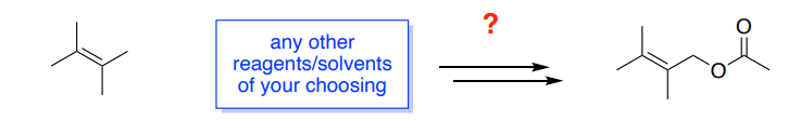 Use The Starting Material On The Left And Any Other Reagents Solvents Of Your Choosing To Synthesize The Molecule On The 2