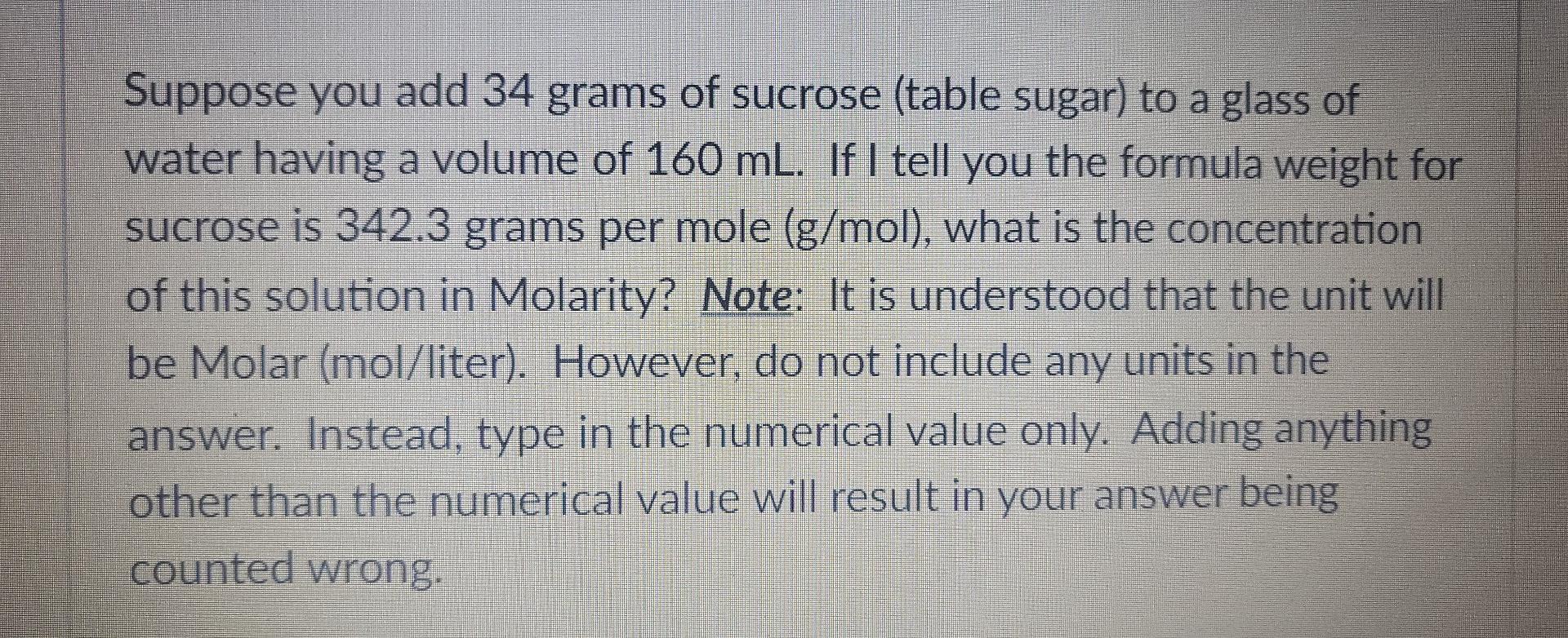 Suppose You Have A Sample Of Table Salt Nacl That Has A Mass Of 100 0 Grams If This Amount Of Salt Is Added To A Larg 2