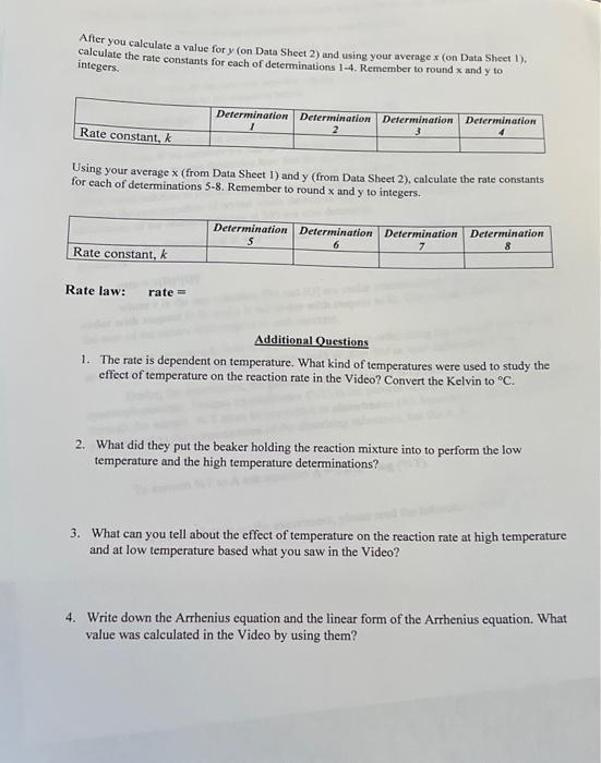 Data Sheet 1 Determining The Effect Of S Os Concentration On The Reaction Rate Determination I Determination Determinati 3