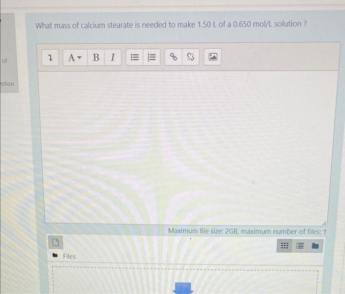 780908cmid 252251 Given The Following Information 3 5 L And 16 00 Mol L Calculate The Number Of Moles Report The Answer 8