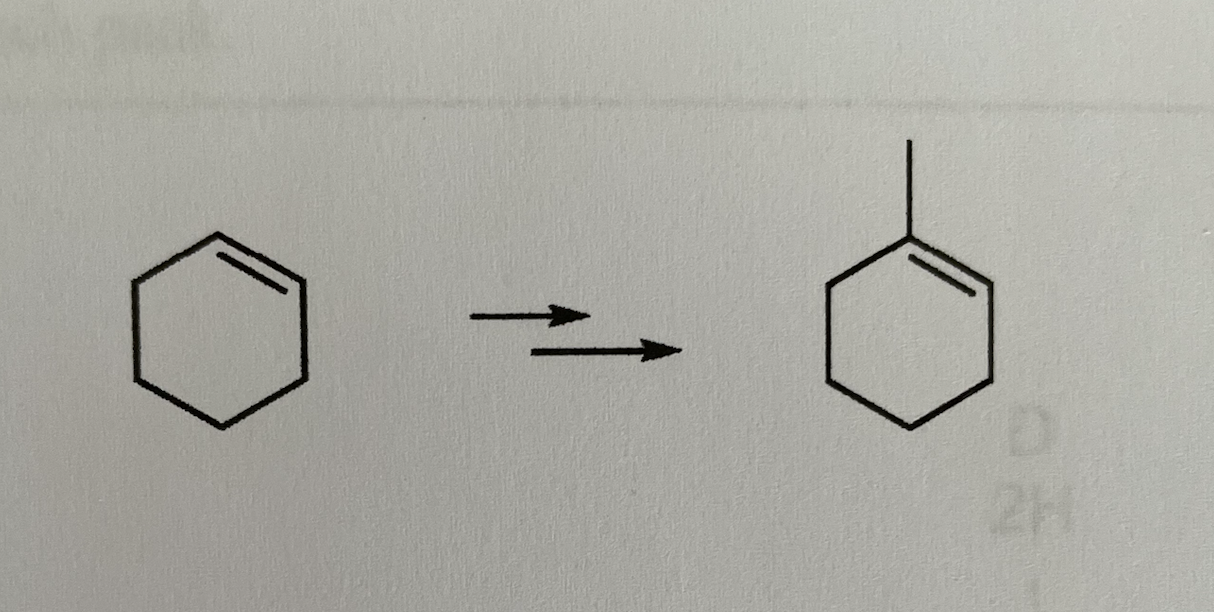 Please Help What Are The Reagents And Mechanisms To Go Cyclohexene To Methylcyclohexene Thank You 1
