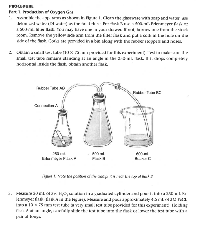Instructions Using The Following Procedure Complete The Following Tables Write The Chemical Reactions For Both Proced 3