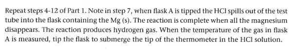 Instructions Using The Following Procedure Complete The Following Tables Write The Chemical Reactions For Both Proced 7