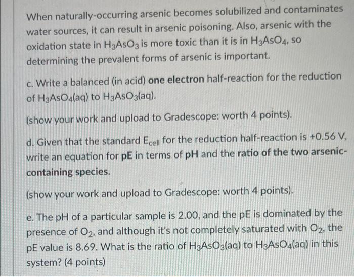 Please Answer Only D And E 1
