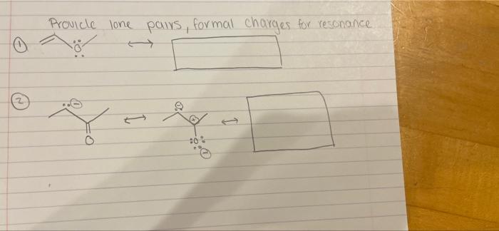 Provicle Lone Pairs Formal Charges For Resonance A Z Z Q 10 1