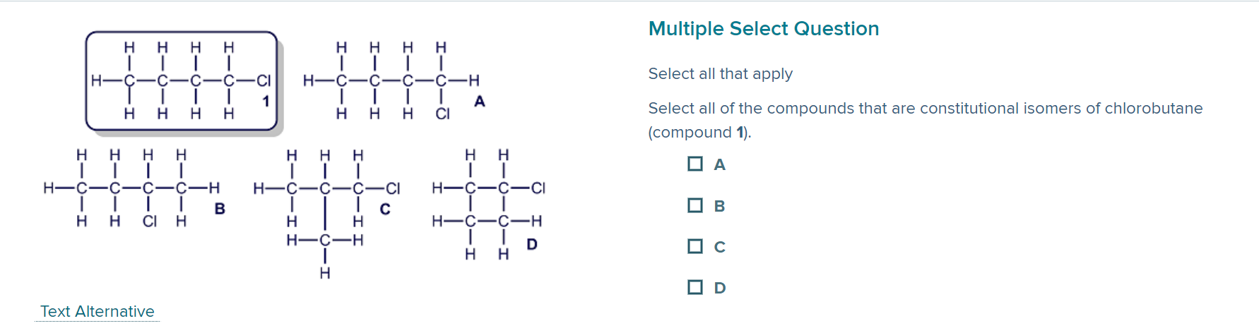 H H H H C C C 1 1 H H H H Ci Text Alternative Ci 1 C H H C H C H C C H C C Ci H C C H H C H H H C C I T 1 H H H Ci 1