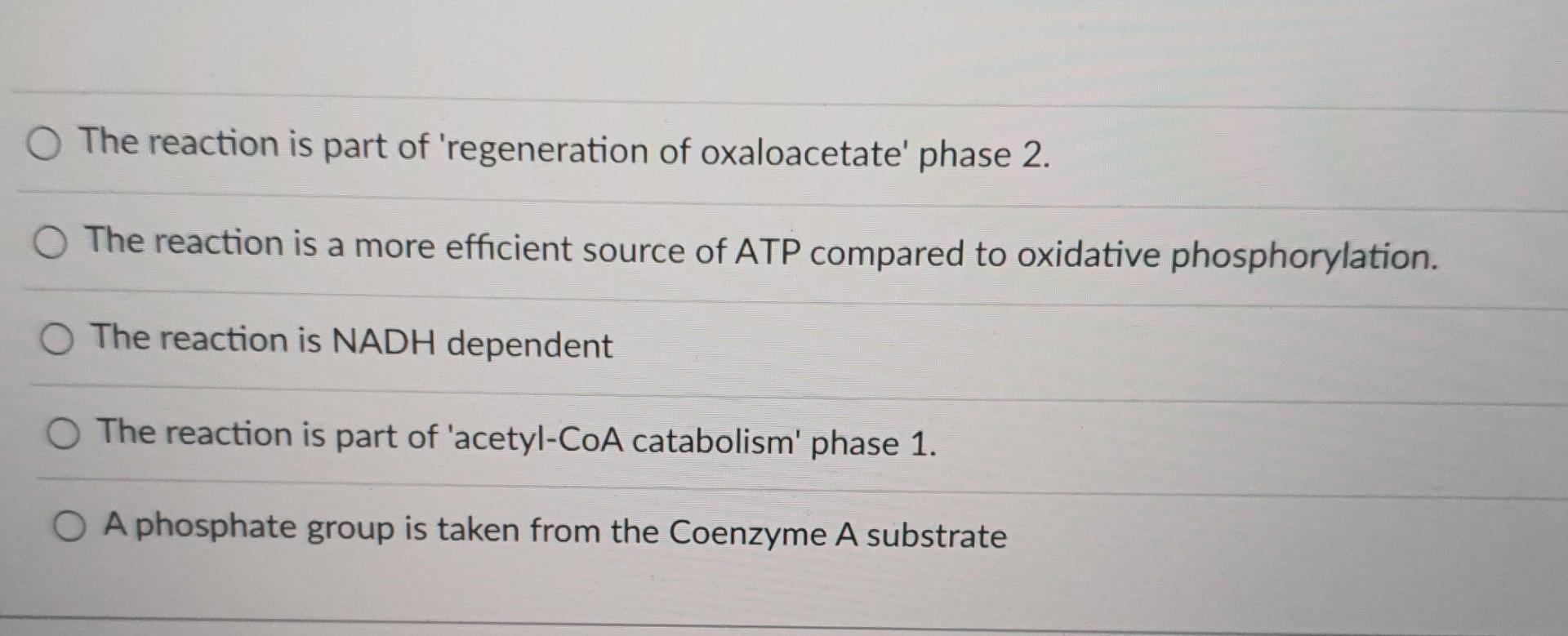 The Image Below Shows The Citric Acid Cycle Reaction 5 Is The Substrate Level Phosphorylation Select The Correct State 2
