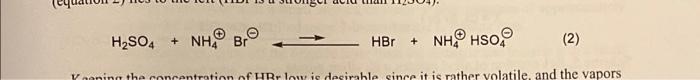 How Many Moles Of Ammonium Bromide Are Used In The Reaction You Must Show Your Calculations How Many Moles Of H So4 A 2
