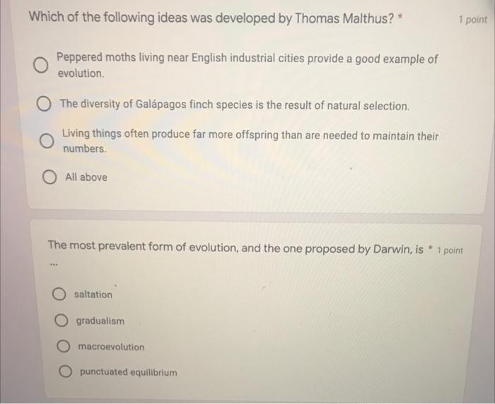 Which Of The Following Does Not Produce Evolutionary Change Genetic Drift Gene Flow O Directional Selection None Of T 2