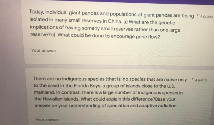 Today Individual Giant Pandas And Populations Of Giant Pandas Are Being Isolated In Many Small Reserves In China A Wh 1
