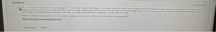 Question 3 Mcca Esecutive Very Verweight Chas A Family Hery Of Heart Disease Es Detery Reveals That He Can Of Sode Befo 1
