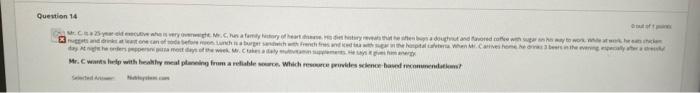 Question 3 Mcca Esecutive Very Verweight Chas A Family Hery Of Heart Disease Es Detery Reveals That He Can Of Sode Befo 5