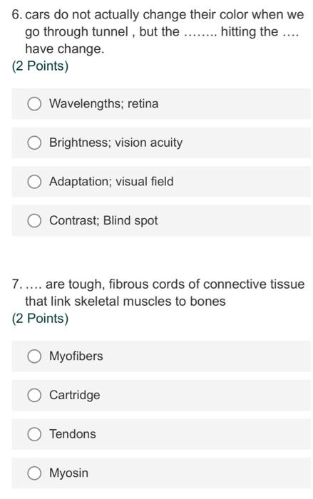 1 Which Statement Is Wrong A Muscle Contraction Begins When The Nervous System Generate A Signal Called Action Potent 5