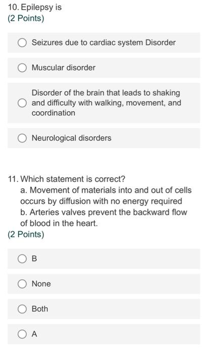 1 Which Statement Is Wrong A Muscle Contraction Begins When The Nervous System Generate A Signal Called Action Potent 7