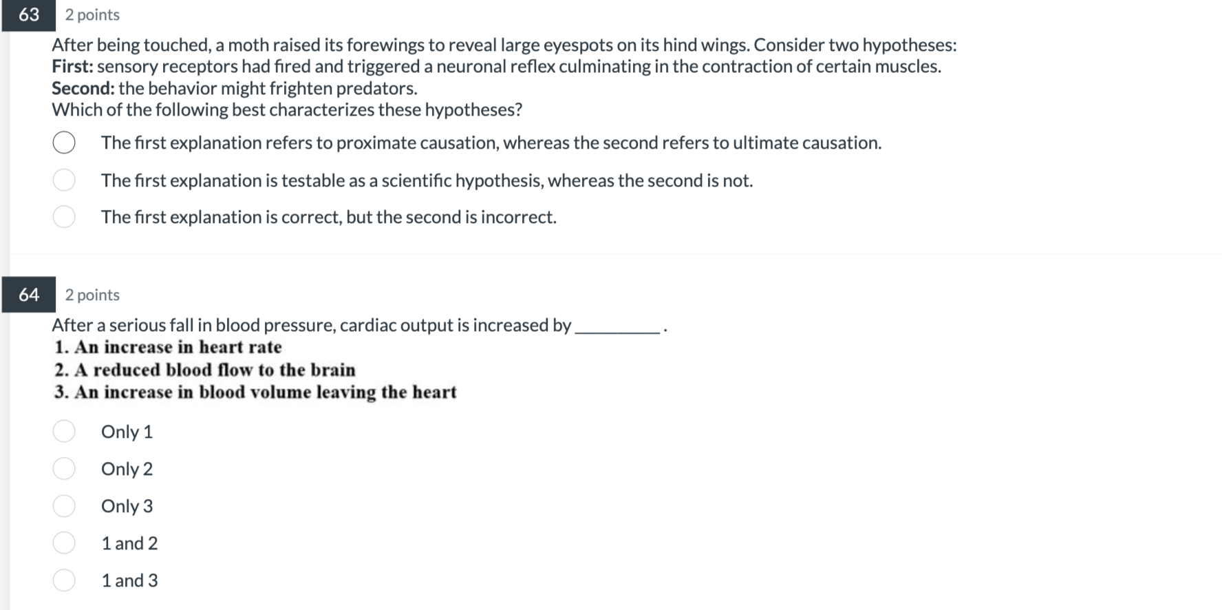 58 2 Points Which Of The Following Is True Of Endocrine Signaling Different Cells And Receptors Will Elicit Different R 2
