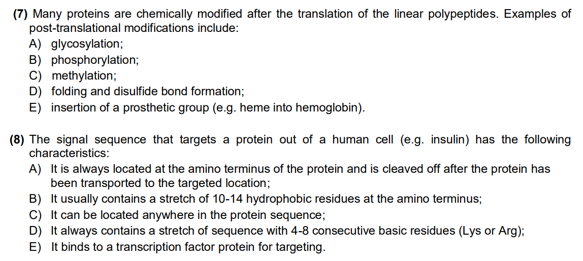 7 Many Proteins Are Chemically Modified After The Translation Of The Linear Polypeptides Examples Of Post Translation 1