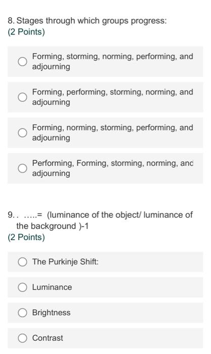 8 Stages Through Which Groups Progress 2 Points Forming Storming Norming Performing And Adjourning Forming Perf 1
