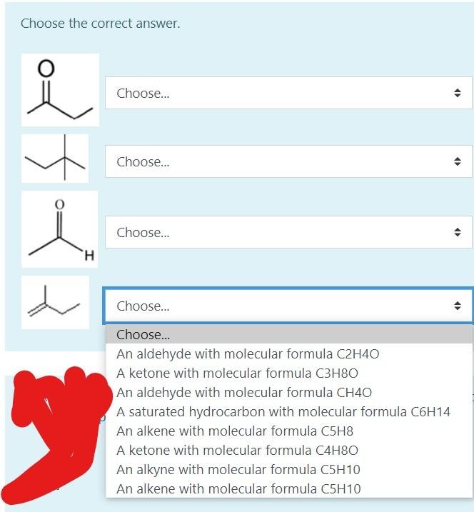 Choose The Correct Answer Choose 3 Choose Choose Ch Choose Ny Choose An Aldehyde With Molecular Formul 1