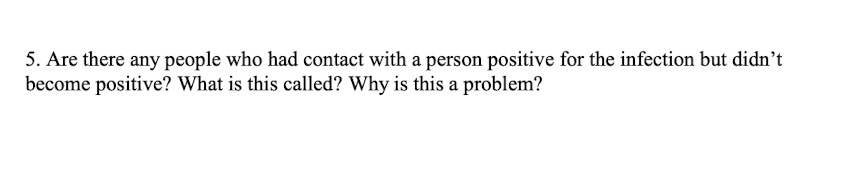 5 Are There Any People Who Had Contact With A Person Positive For The Infection But Didn T Become Positive What Is Thi 1