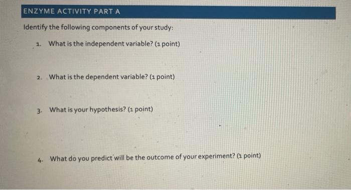 Enzyme Activity Part A The Substrates For The Enzyme Catecholase Are Catechol And Oxygen For This Part Of The Exercise 2