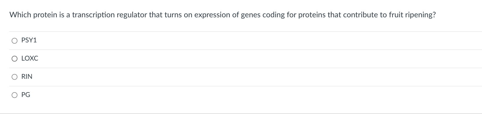 Which Protein Is A Transcription Regulator That Turns On Expression Of Genes Coding For Proteins That Contribute To Frui 1