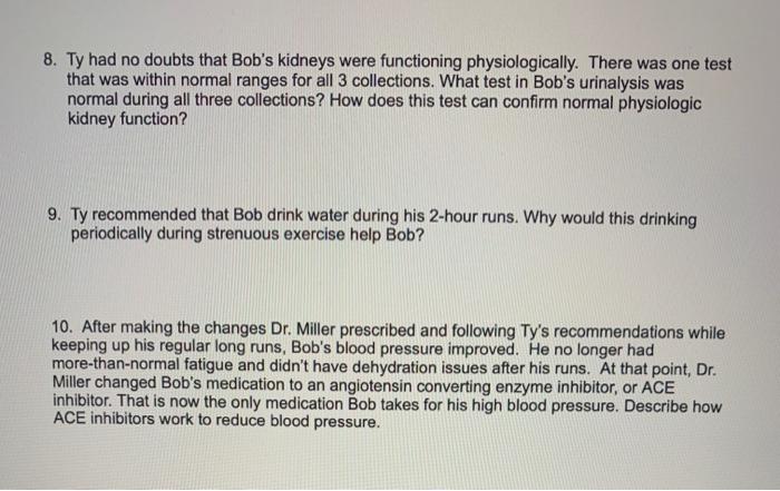 Bob S Dilemma A Case Study On The Urinary System Bob Has Been Active All Of His Life He Played Soccer From Elementary 3