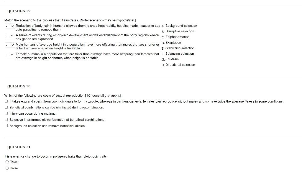 Question 29 Match The Scenario To The Process That It Illustrates Note Scenarios May Be Hypothetical Reduction Of 1