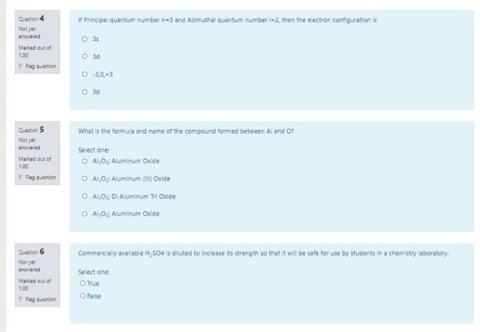 Quero 4 I Principal Quantum Number 0 3 And Azimuthal Quantum Number 1 2 Then The Electron Configuration S Not Yet 3 Ant 1