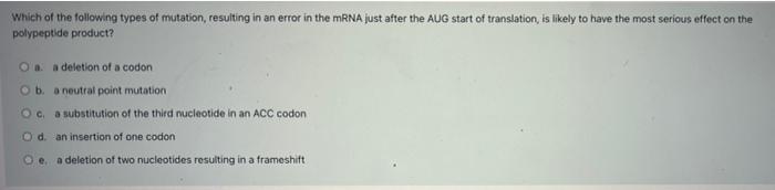 Which Of The Following Refers To The Amino Acid Sequence Of Proteins Select One O A Primary O B Tertiary O C Quater 4
