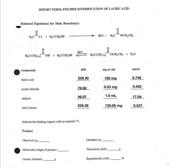 What S The Limiting Reagent In This Reaction Why 1
