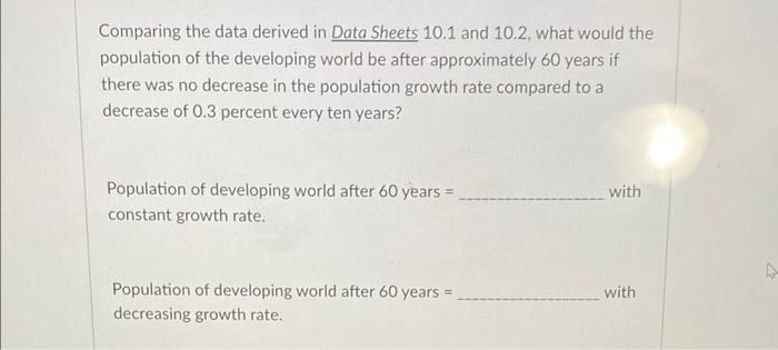 Table 10 1 Growth Rates And Doubling Times For Various Countries As Of 2010 Region Growth Rate Doubling Time Years 3