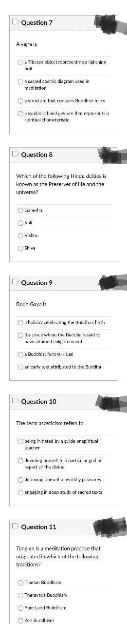 Question 7 A Vajra Is A Tibetan Object Representing A Lightning Bolt A Sacred Cosmic Diagram Used In Meditation A Struct 1
