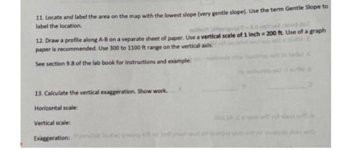 Topographic Map Exercise Esc 1000l Scale 1 62 500 Contour Elevations Are In Feet Conversion 5280 Ft 1 Mile Topograph 2