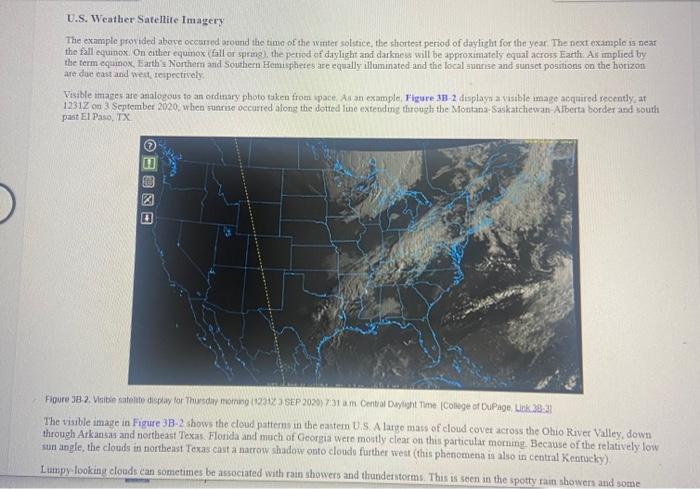 U S Weather Satellite Imagery The Example Provided Above Occurred Around The Time Of The Winter Solstice The Shortest 1
