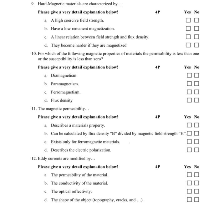 Instructions Please Answer The Following Questions By Checking The Boxes Generally You Will Have Four Possible Answer 2