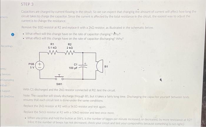 Ements Recordings Ents Services Counseling Eval Cht Onedrive Step 3 Capacitors Are Charged By Current Flowing In The Cir 1