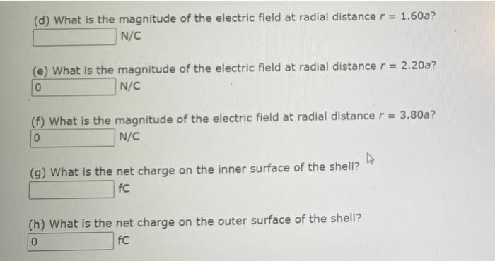 In The Figure Below A Solid Sphere Of Radius A 2 30 Cm Is Concentric With A Spherical Conducting Shell Of Inner Radius 2