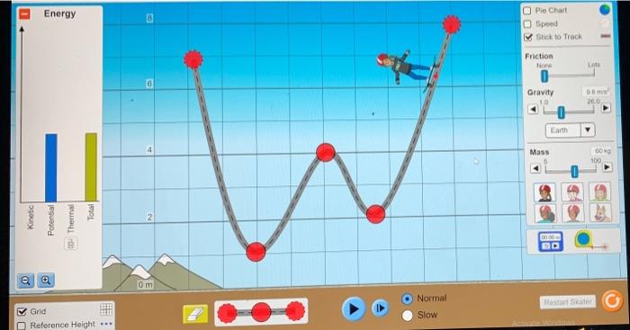 5 Position The Skater At The 6m Height Mark As Described Above Play The Simulation And Stop After One Complete Cycle O 3