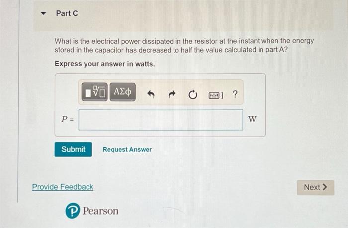 A Resistor With 880 0 12 Is Connected To The Plates Of A Charged Capacitor With Capacitance 4 04 F Just Before The Conn 2