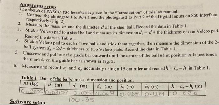 Apparatus Setup The Sketch Of Pasco 850 Interface Is Given In The Introduction Of This Lab Manual 1 Connect The Phot 1