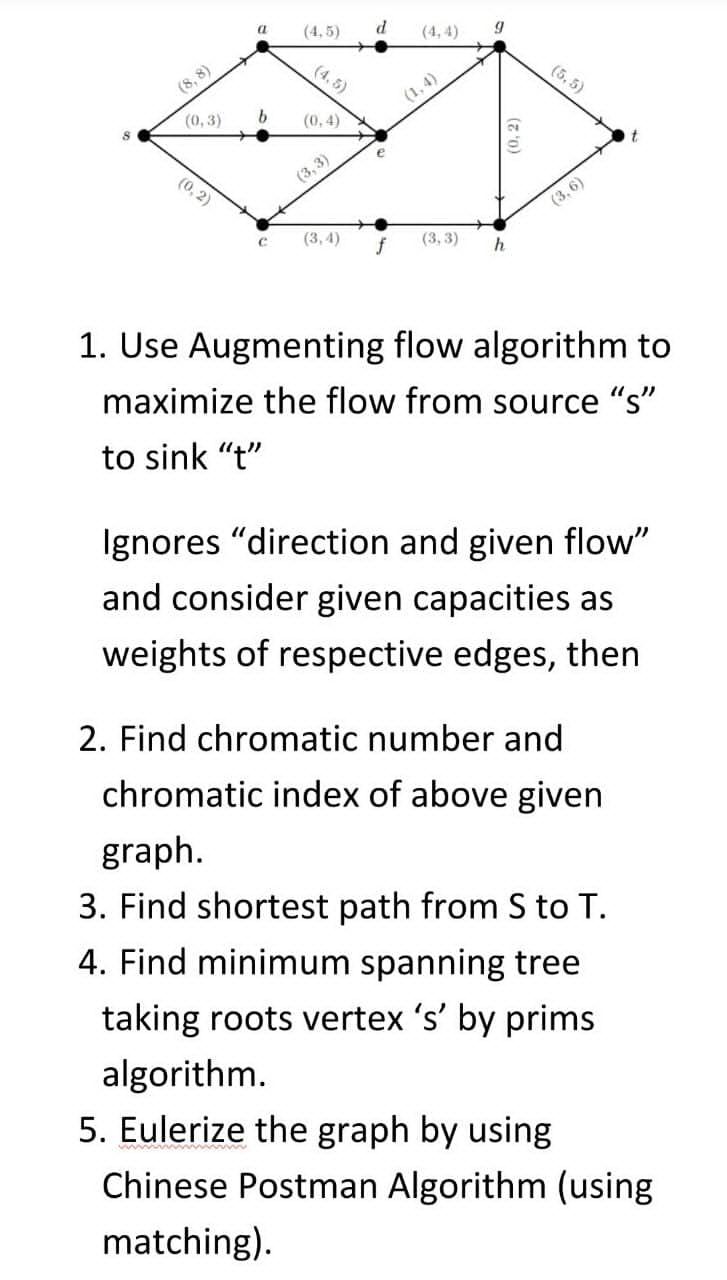 8 8 8 0 3 0 2 A 4 5 B 4 5 0 4 3 3 D E 9 0 2 5 5 3 6 C 3 4 3 3 H 1 Use Augmenting Flow Algorith 1