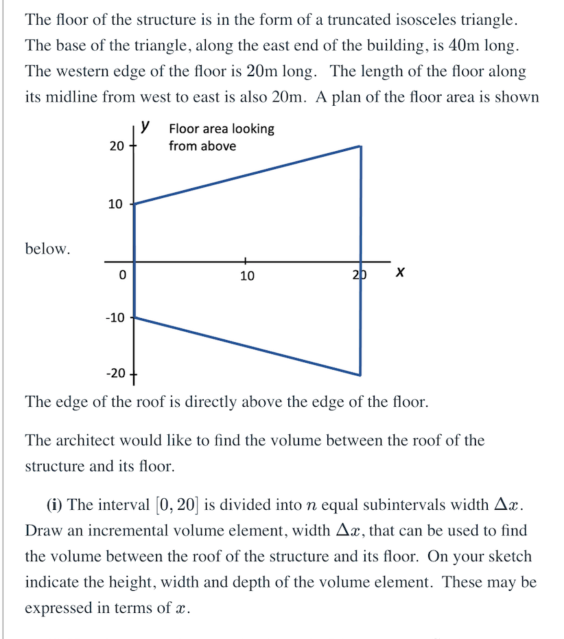 E An Architect Designs A Shade Structure That Will Be Built On Flat Ground The Shape Of The Structure Is As Follows 2
