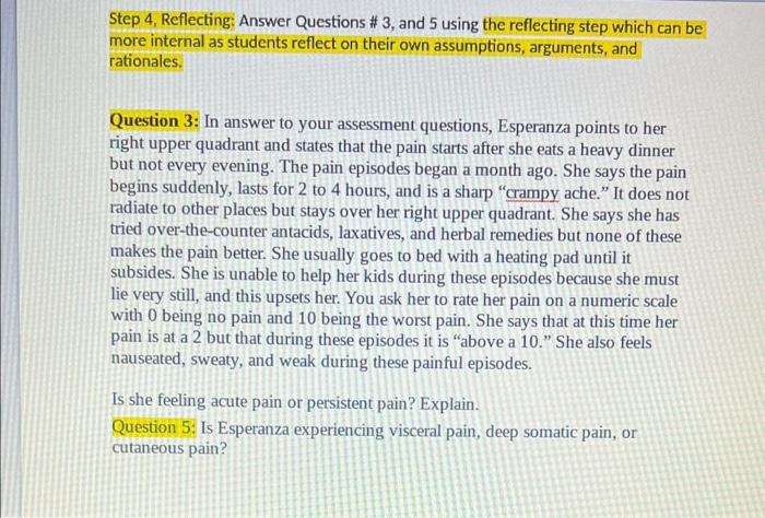 Step 4 Reflecting Answer Questions 3 And 5 Using The Reflecting Step Which Can Be More Internal As Students Reflect 1
