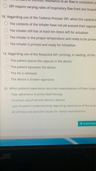 Gwhen Patients Experience Recurrent Exacerbations Of Their Lung Disease The Clinician Should Suspect 1